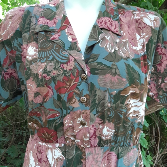 60s floral dress in 14 - Picture 5 of 5